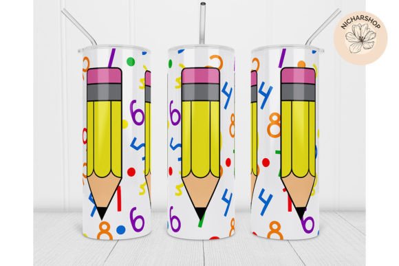 20oz Back to School Tumbler Pencil Wrap4