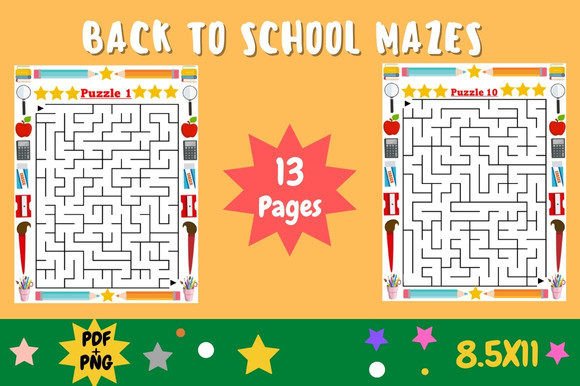 Back to School Mazes Puzzles - Fun Games