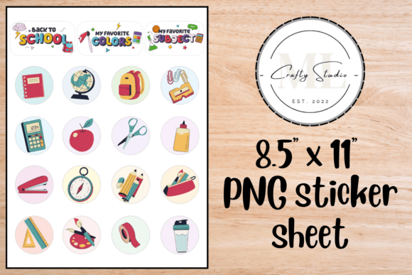 Back to School Printable Sticker Sheet