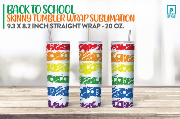 Back to School Skinny Tumbler Wrap 7