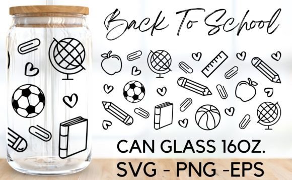 Back to School Teacher Glass Wrap SVG: A Creative Solution for Custom Can Designs