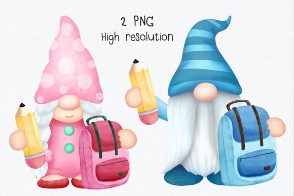 Couple Gnomes Back to School 1: A Versatile Design for Creative Projects