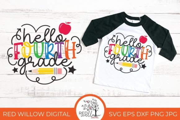 Hello Fourth Grade Back to School Design