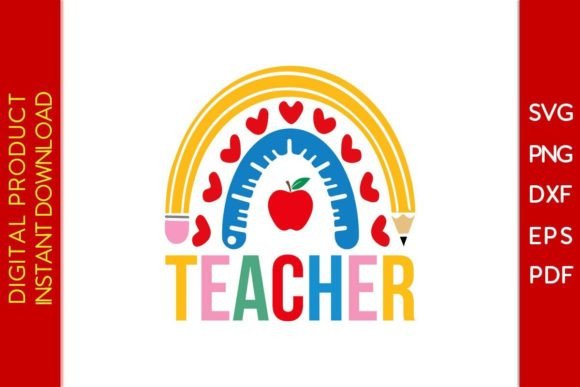 Teacher Rainbow Back to School SVG Shirt: A Versatile Design for Creative Projects